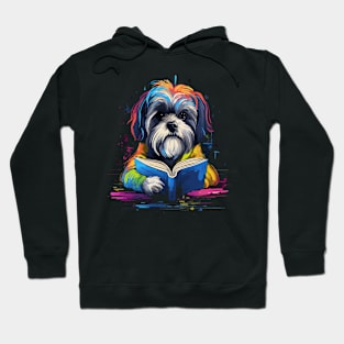 Shih Tzu Reads Book Hoodie